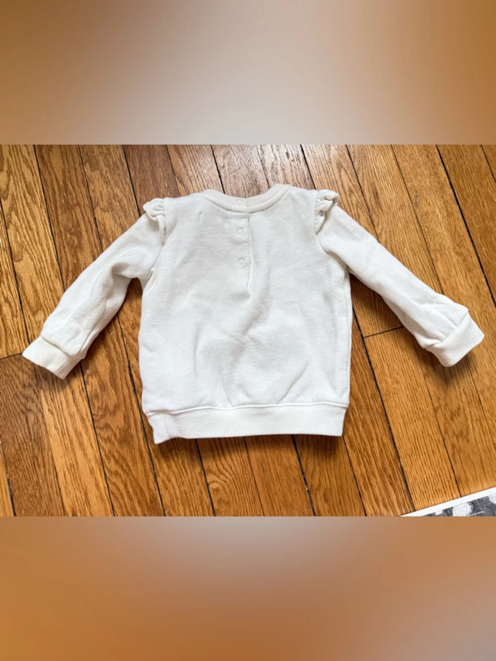 Ralph Lauren Bear & Deer Ruffle Shoulder Sweatshirt - Size 9 Months
